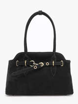 Sac Port paule Velvet Cuir Milano Noir velvet VE260610