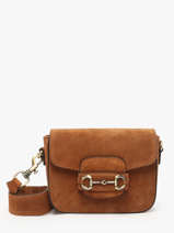 Sac Bandoulire Velvet Cuir Milano Orange velvet VE260611