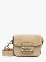 Sac Bandoulire Velvet Cuir Milano Beige velvet VE260611