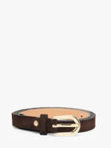 Ceinture R�glable Cuir Milano Marron velvet VE25068