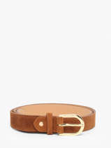 Ceinture R�glable Cuir Milano Marron velvet VE25067