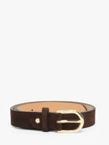 Ceinture R�glable Cuir Milano Marron velvet VE25067