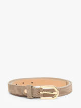 Ceinture R�glable Cuir Milano Beige velvet VE25068