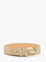 Ceinture R�glable Cuir Milano Beige velvet VE25067