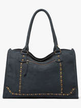 Sac  Main Houston Cuir Basilic pepper Bleu houston BHOU31