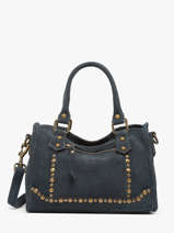Sac Bandouli�re Houston Cuir Basilic pepper Bleu houston BHOU72