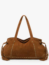 Sac Port� �paule Houston Cuir Basilic pepper Marron houston BHOU80