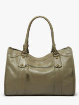 Sac Shopping A4 Cow Cuir Basilic pepper Vert cow BCOW31