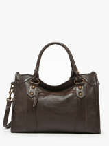 Handtas Cow Leder Basilic pepper Bruin cow BCOW22