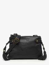 Sac Bandoulire Cow Cuir Basilic pepper Noir cow BCOW82