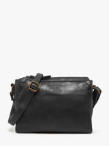 Sac Bandouli�re Cow Cuir Basilic pepper Noir cow BCOW83