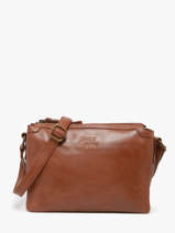 Sac Bandouli�re Cow Cuir Basilic pepper Marron cow BCOW83