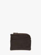 Porte-monnaie Cuir Basilic pepper Marron cow BCOW99