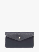 Porte-monnaie Caviar Cuir Milano Bleu caviar CA23113