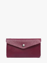 Portemonnee Leder Milano Rood caviar CA23113