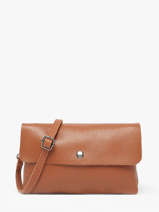 Sac Bandouli�re Caviar Cuir Milano Marron caviar CA23067