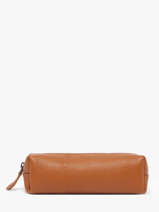 Trousse Cuir Milano Marron caviar CA22116