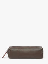 Trousse Cuir Milano Marron caviar CA22116