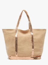 Le Cabas L Lin Et Paillettes Vanessa bruno Beige cabas lin 31V40315