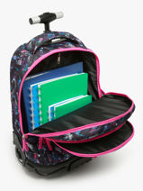 Rugzak Op Wieltjes 2 Compartimenten Cameleon Roze futur SR45-vue-porte