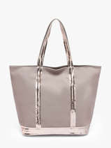 Sac Port Main Cabas Coton Vanessa bruno Gris cabas 1V40378