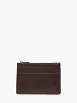 Porte-cartes Cuir Etrier Marron madras EMAD5004