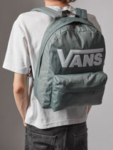 Sac  Dos 1 Compartiment Vans Gris backpack VN000H4Z-vue-porte