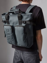 Sac  Dos Business Rains Gris city 14240-vue-porte