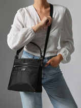 Sac Bandoulire Basic Vernis Lancaster Noir basic vernis 514-60-vue-porte