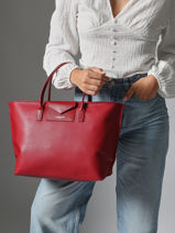 Cabas Maya Lancaster Rouge maya 19-vue-porte