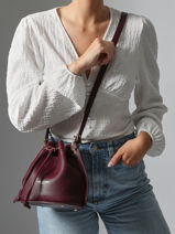 Sac Bourse Alba Double Cuir Lancaster Rouge alba double 80-vue-porte