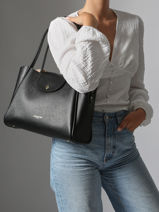 Sac Port paule Ida Double Cuir Lancaster Noir ida double 85-vue-porte