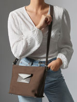 Cross Body Tas Canvas Kba Lancaster Bruin canvas kba 51-vue-porte