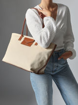 Sac Port� �paule Canvas Kba Lancaster Blanc canvas kba 50-vue-porte