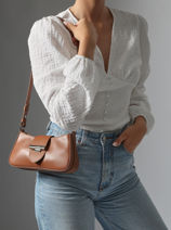 Sac Port� �paule Paris Ily Cuir Lancaster Beige paris ily 40-vue-porte