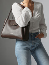 Sac Port� �paule Ida Double Cuir Lancaster Marron ida double 85-vue-porte