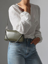 Sac Baguette Suave Cuir Lancaster Vert suave even 14-vue-porte