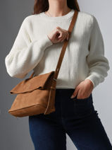 Cross Body Tas Cavalier Nubuck Leder Etrier Beige cavalier nubuck ECAN135M-vue-porte