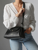 Sac Bandoulire Accordeon Double Cuir Lancaster Noir accordeon double 89-vue-porte