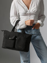 Sac  Main Basic Pocket Polyester Lancaster Noir basic pocket 93-vue-porte