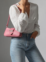 Sac Port paule Paris Ily Cuir Lancaster Rose paris ily 40-vue-porte