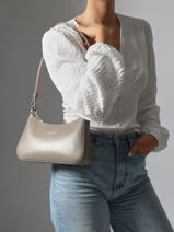 Sac Bandouli�re Suave Cuir Lancaster Gris suave ace 22-vue-porte