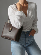 Cross Body Tas Top Double Lancaster Bruin top double 62-vue-porte