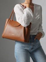 Sac Port paule Ida Double Cuir Lancaster Marron ida double 85-vue-porte