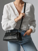 Sac Bandouli�re Accordeon Double Cuir Lancaster Noir accordeon double 88-vue-porte