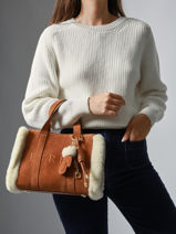 Mini Cabas Alpin Cuir Etrier Beige alpin EALP140S-vue-porte