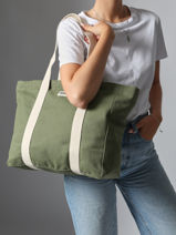 Sac Port� �paule Cesar Coton Hindbag Rouge best seller CESAR-vue-porte