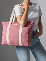 Sac Port paule Cesar Coton Hindbag Rose best seller CESAR-vue-porte