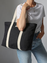Sac Port� �paule Cesar Coton Hindbag Noir best seller CESAR-vue-porte