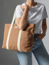 Schoudertas Cesar Katoen Hindbag Bruin best seller CESAR-vue-porte